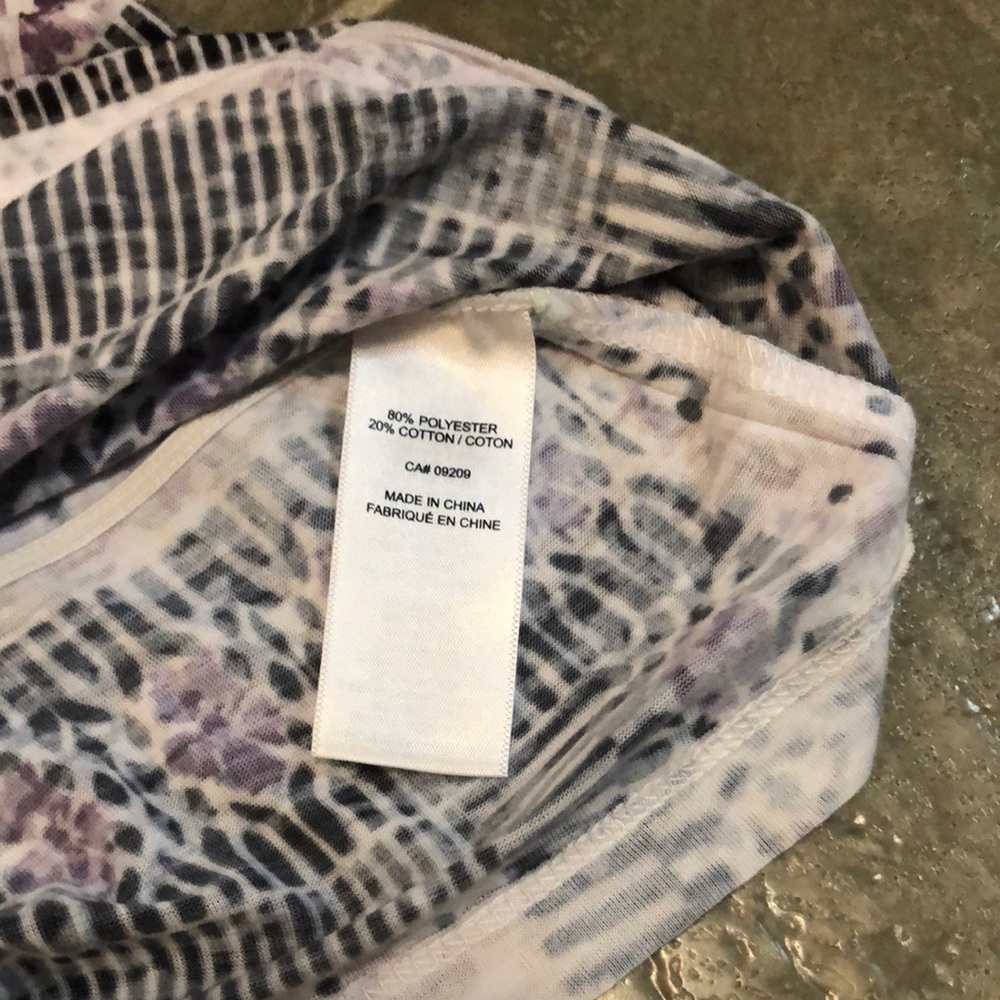 Cleo Purple Patterned Tank Top - Picture 8 of 9